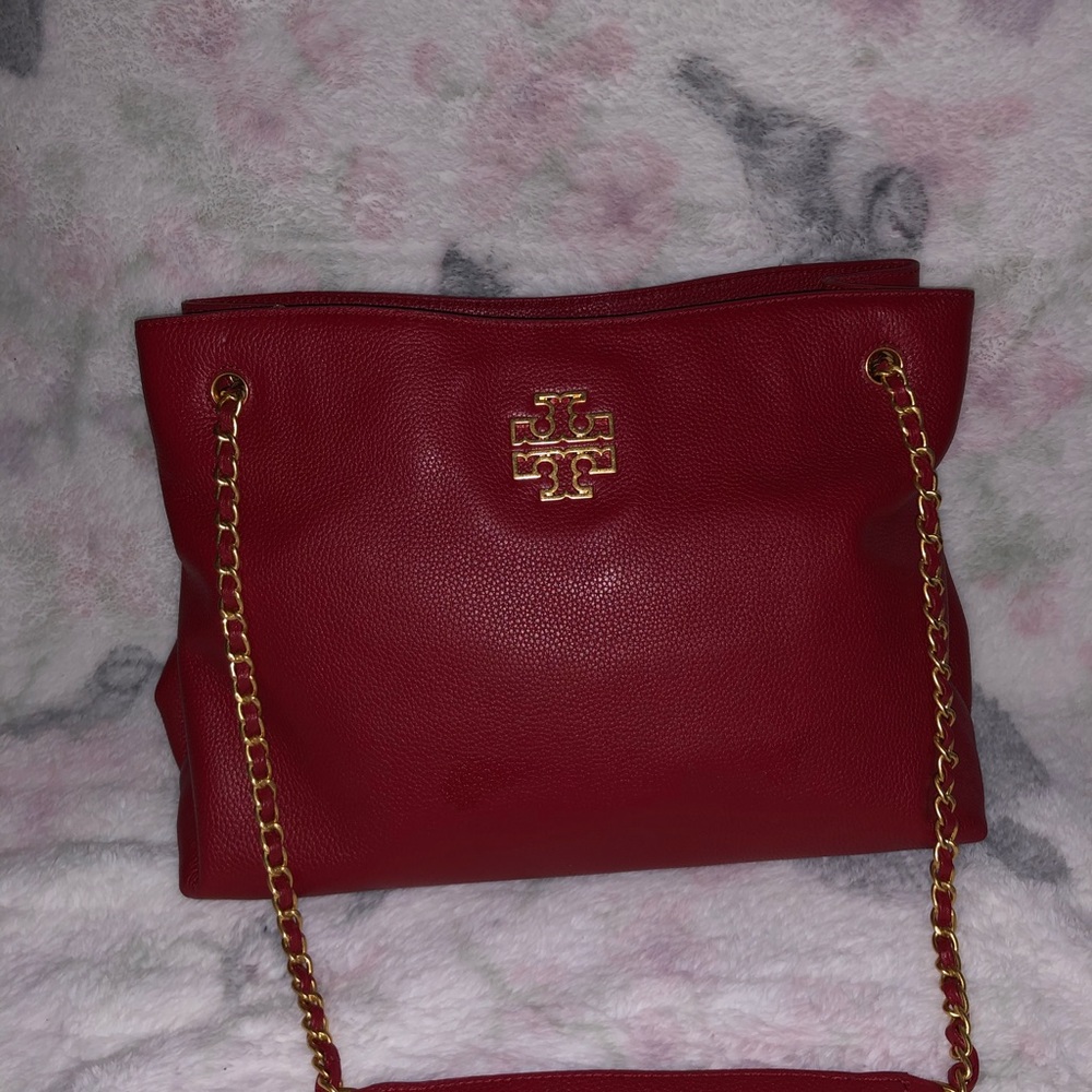 ❌SOLD❌Tory Burch Britten Triple Compartment - Picture 2 of 6